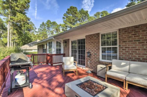 Rustic Pinehurst House with Fire Pit and Game Room